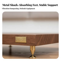 Single Tier Amplifier Stand Solid Wood Construction High-Fidelity Equipment Shelf Mortise and Tenon Joint Stereo Component Rack for Audiophiles