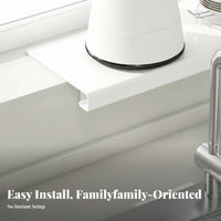 Drilldrillless Installation Expandable Shelf Riser Extendable Design Adjustable Windowsill Rack Space-Saving Countertop Extender Multi-Functional for Renters, Apartment Dwellers, Homeowners, Balcony, Kitchen, Bathroom
