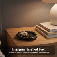 Matte Finish Sculptural collect-all Minimalist aesthetic Irregular Shaped Dish Functional Decor Display Tray distinctive Shape for Design aficionados, Gift Givers, Entryway, Dressing Table, Bedroom, Desktop