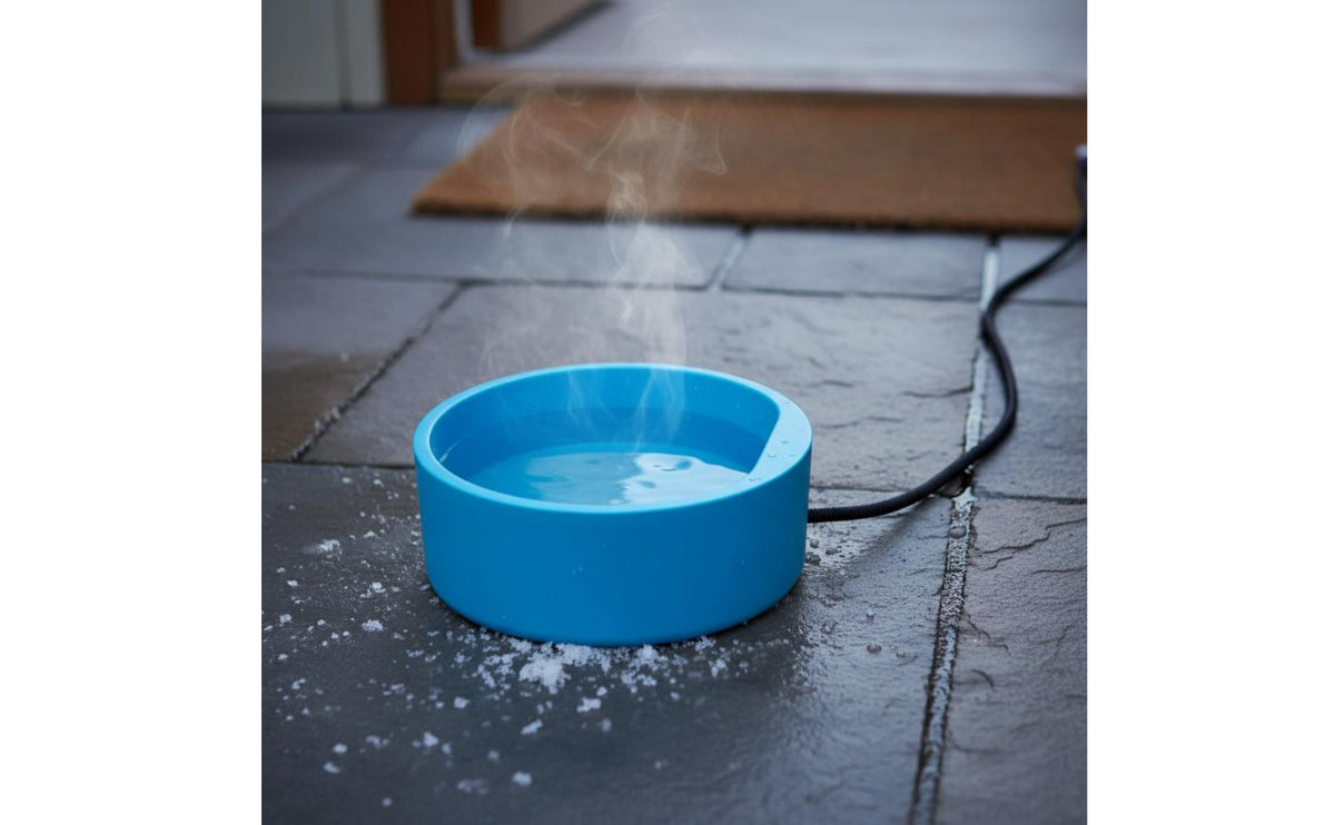 Constant Temperature Thermostatic Pet Water Basin Chew-Resistant Cord Heated Pet Bowl Gentle on Stomach Electric Anti-Freeze Water Dish for Livestock Farmers, Winter, Kennel, Outdoor, Barn