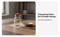 Gold Bean Storage Bottle Miniature Size Mini Glass Bottle with Cork Small Transparent Vial Creative Savings System