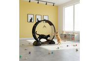 Cat Running Wheel Quiet Cat Exercise Wheel Pet-Friendly Spacing Pet Furniture for Indoor Cats