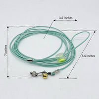 Parrot Leash and Flying Leash with Latex Elastic Rope, Pet Bird Leash with Alloy Foot Band, 4 Meter Parrot Training Leash for Bird Outdoor Activity