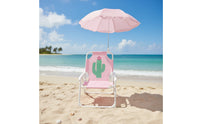 Outdoor Chair with Sun Shade Foldable Chair with Umbrella Portable Furniture Folding for Children, Toddlers, Beach, Patio, Garden