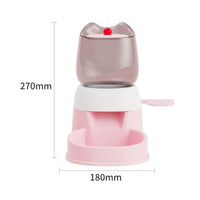 Press Pet Feeder Compact Pet Feeder with Transparent Storage Container Easy to Fill Manual Food Dispenser for Kitchen, Apartment