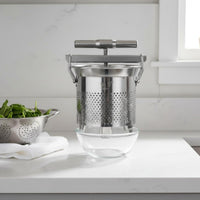 Rust-Proof Dumpling Filling Water Extractor Wide Mouth Design Dumpling Filling Press Detachable Manual Vegetable Dehydrator Large Capacity for Home Cooks