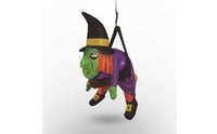 Outdoor Inflatable Witch Halloween Hanging Witch Spooky Decoration Oversized for Yard, Window, Porch