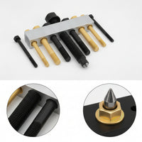 10 Pieces Adjustable Crankshaft Pulley Puller with Threaded Rods Stable Crankshaft Pulley Puller Thickened Widened for Mechanics