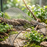 Arched Reptile Basking Platform Ventilated Basking Platform with Metal Frame Climbable Sturdy for Lizards, Tortoises