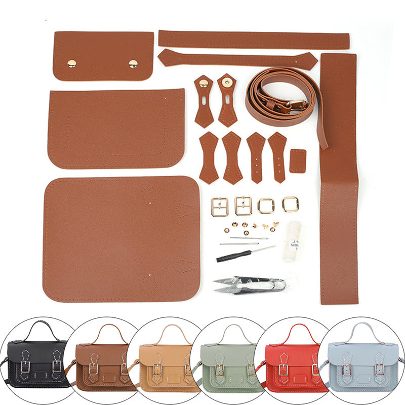 DIY Bag Accessory Set with Adjustable PU Leather Strap, Brown