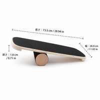 Balance Core Training, Indoor Exercise, For Adults, Fitness, Wooden, 73.5x28cm, Maple Wood, Roller Type, Rectangular