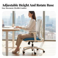 Ergonomic Mesh Rotating Chair Assist Office Furniture Reclining Function Computer Seat for Home Workers, Students, Study Room, Reception Area
