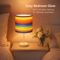 Foldable KD Lampshade for Bedroom, Cylinder Lamp Shade for Table Lamps, Softly Diffusing Light Lamp Shade, Modern Lamp Shade for Office