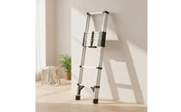 Folding Ladder Stainless Steel Folding Ladder Compact for Homeowners, Home Improvers, Home Maintenance, Garage, Closet