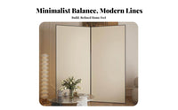 Foldable Design Arched Panel Screen Japanese influenced Room Divider Portable Folding Partition Minimalist design for Office Workers, property owners, Renters, Entryway, Bedroom, Studio Apartment