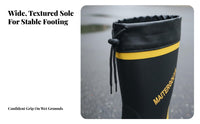 men's Wide Calf Rain Boots Easy on and off Extra Wide Waterproof Work Boots Breathable Lining Shielded Footwear for Farmers, Outdoor, Gardening, Farms