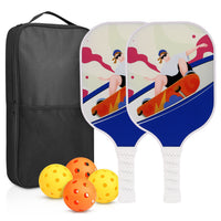 Fiberglass Pickleball Paddle Set with PP Honeycomb Core and UV Printing