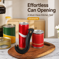 Can Opener for Elderly, Effort Saving Hook Tin Opener, Smooth-Cut Side Opening Manual Can Opener Synthetic Material Ergonomic Handle Kitchen Gadget