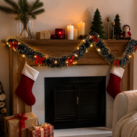 DIY Felt Christmas Tree with Pom-Poms and Garland for Holiday Party Decor