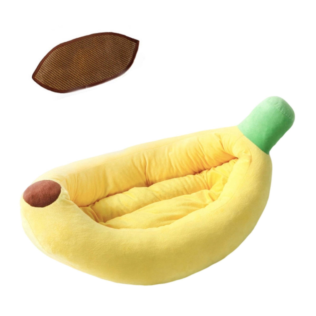 Banana Pet Bed Cute Feline Fruit Bed Cozy for Cats, Small Dogs, Living Room