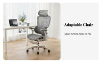 Highspine Ergonomic Seat with Headrest Reclining spinerest for work-from-home Workers