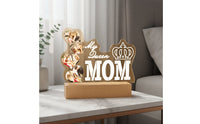 Mother's Day Gift Custom Photo Night Light Memorable Keepsake Acrylic LED Lamp USB Powered Engraved Acrylic Night Light Printed for Bedside, Bedroom, Desk