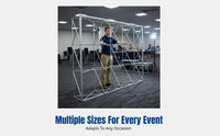 Aluminum Alloy Mesh Display Stand, Foldable Poster Frame, Windproof Outdoor Backdrop, Personalized Event Wall