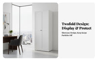 Modular Design Glass Door Showcase Anti-Rust Glass Door Cabinet Heavy-Duty Bookcase Adjustable Shelves for Book Lovers, Homeowners, Collectors, Study Room, Home Office, Bedroom, Retail Areas