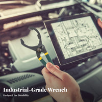 Serrated Gripping Surfaces Oil Filter Wrench High Force Oil Filter Removal Tool Multi-Function for Mechanics, DIYers