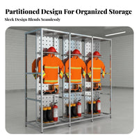 Double-Sided Fireman Uniform Rack No Assembly Required Rotating Turnout Gear Stand Firefighter Gear Rack for Firefighters, Fire Station, Locker Room