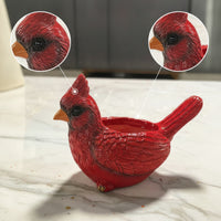 Cardinal Planter Textured Bird Planter Plant Pot Indoor Flowerpot Vibrant for Succulent Enthusiasts, Windowsill, Shelf