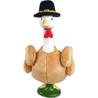 Thanksgiving Turkey Costume for Garden Goose Statue - Festive Outdoor Decor