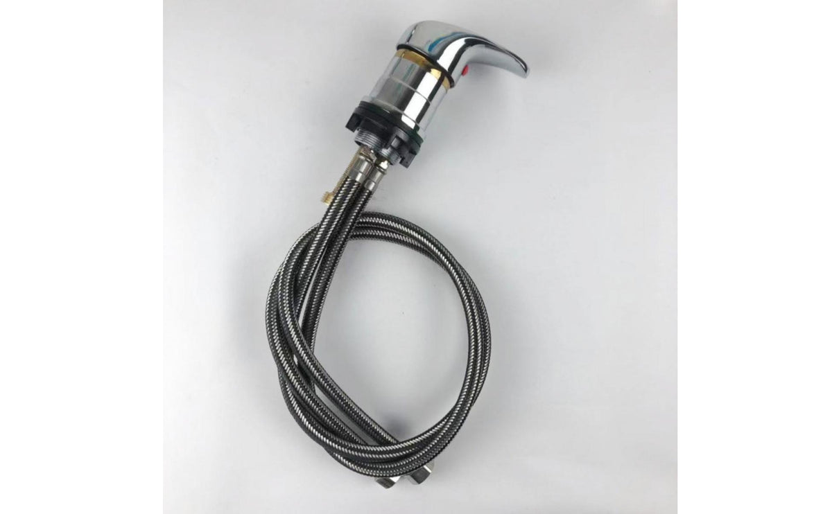 Curved Spout Shampoo Basin Faucet Threaded Connections Shampoo Bowl Faucet Kit Metal Fittings Chrome Basin Tap Easy Installation