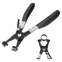 Curved Jaw Fuel Line Pliers Tight Areas Car Hose Pliers Non-Slip Grip Automotive Tool Locking Mechanism for Mechanics, Auto Repair, Garage