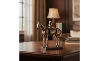 Equestrian Statue Detailed Craftsmanship Rectangular Base Horse Equestrian Statue Tabletop Ornament