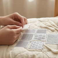 Hand-Stitching Sashiko Embroidery Template Kit Reusable Sashiko Starter Kit with Stencils Geometric Finger Cots with Thimble Allall-Inclusive for Crafters, Beginners, Diy Crafts, Mending Projects
