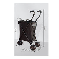 Portable Foldable Shopping Cart Washable Shopping Cart with Wheels Long-Lasting Folding Trolley Sturdy for Apartment Living, Camping