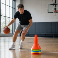 Basketball Dribbling Cones, Training Aids for Kids, Agility Markers, Slalom Cones