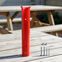 Single Tube Rod Holder Slotted Water Vessel Mount Rod Holder Includes Mounting Hardware for Anglers