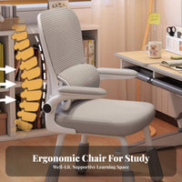 Lumbar spine reinforcement Adjustable Ergonomic kids' Chair Split spine supportrest Study Seat weight-activated automaticsecureing casters adolescent Furniture With Armrests for Students, Teenagers, Children, School, Home, Bedroom