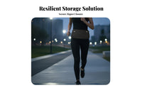 Shock-Absorbing Running Waist Pack | Low-Profile hugging Shape, Breathable Mesh Exterior, Waist Pack with Zip Pockets, for Workouts