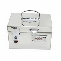 Top Coin aperture fastening mechanismable currency Box sturdy Construction Portable currency Tin with fastening mechanism Educational Gift Piggy Bank Removable Organizer Tray for Children, Small Business Owners, marketplace Stall, Shop, Bedroom, Office