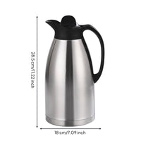 Stainless Steel Insulated Kettle Brushed Kettle with Antianti-Spill Spout Leakproof Thermal Carafe Sturdy for Office