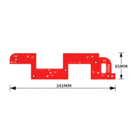 Aluminum Alloy U Slot Template Thickened Cabinet Handle Jig Accurate Positioning Wardrobe Handle Jig Precise Cutting for Carpenters, Woodworkers, Furniture Workshop