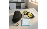 Glasses with Case Impact Resistant Full Coverage Glasses Wide Vision Eyewear for Welders, Engraving