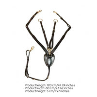 Horse Breast Brass-Colored Hardware Leather Breast Equestrian Gear