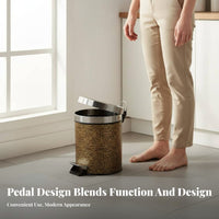 Foot Pedal Trash Can Hands Foot Pedal Garbage Bin Easy to Clean Lidded Step Bin for Hotel Office Workers, Living Room, Bedroom, Washroom