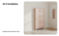 Ultra-Thin Design Slim Shoe Cabinet Space-Saving Tip-out Shoe Cabinet Fully Assembled Long-Lasting Construction for Apartment Dwellers, Homeowners, Families, Hallway, Living Room, Bedroom, Closet