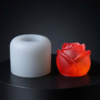 Home Bar Food Grade Silicone Rose Tray for Unique Ice Shapes, Heat and Cold Resistant Tray for Shaped Ice, Homemade Juice Cube Form, Red