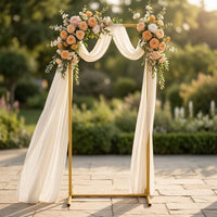 Freestanding Rectangular Backdrop Frame Cylindrical Metal Arch Stand Geometric Photography Backdrop Stand Stable for Stages